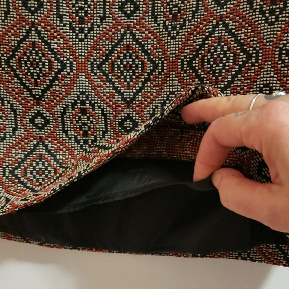 H&M Boho Diamond Pattern lined Mini Skirt - Picture 2 of 5